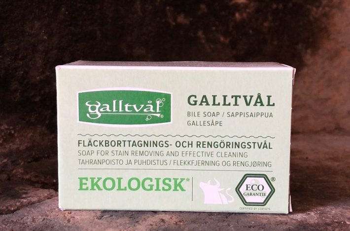 Galltvål i öppen spis med sot