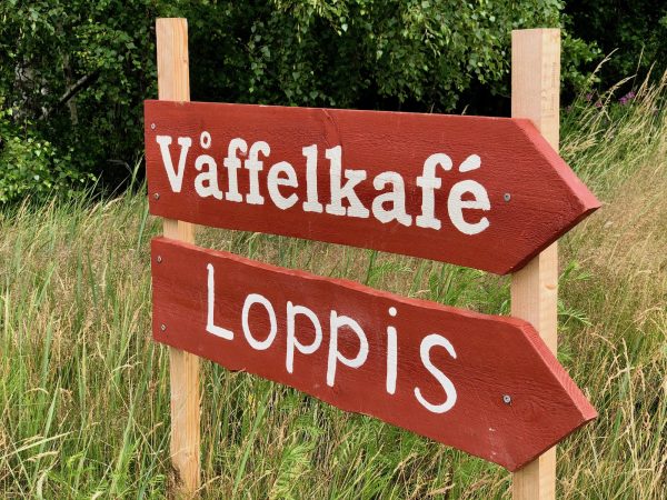 Skylt Våffelkafé