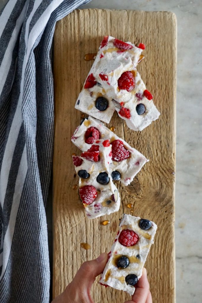 Frysta yoghurtbars från kokboken Utan bestick