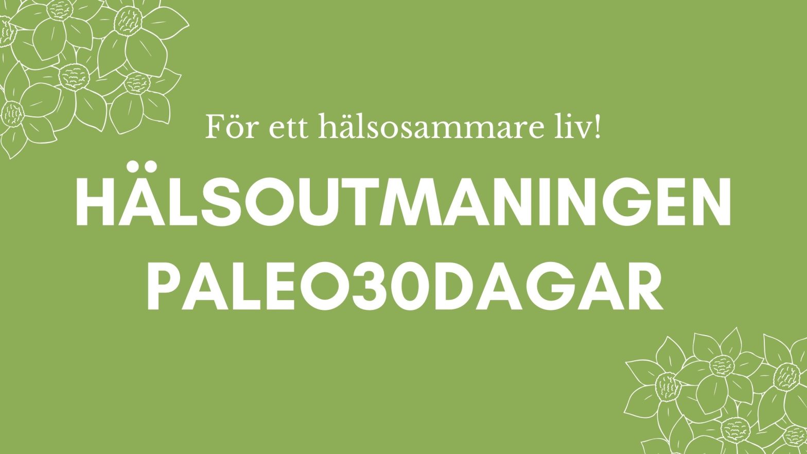 Kursen Hälsoutmaningen Paleo30dagar