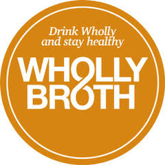 Logotyp för Wholly Broth som tillverkar koncentrerad benbuljong