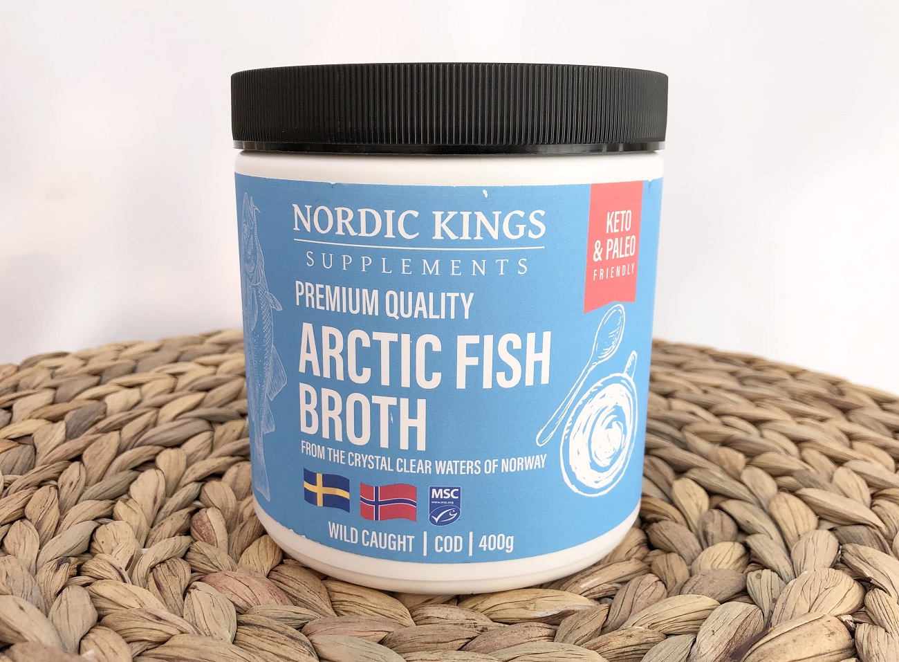 En burk med marint kollagen från Nordic Kings
